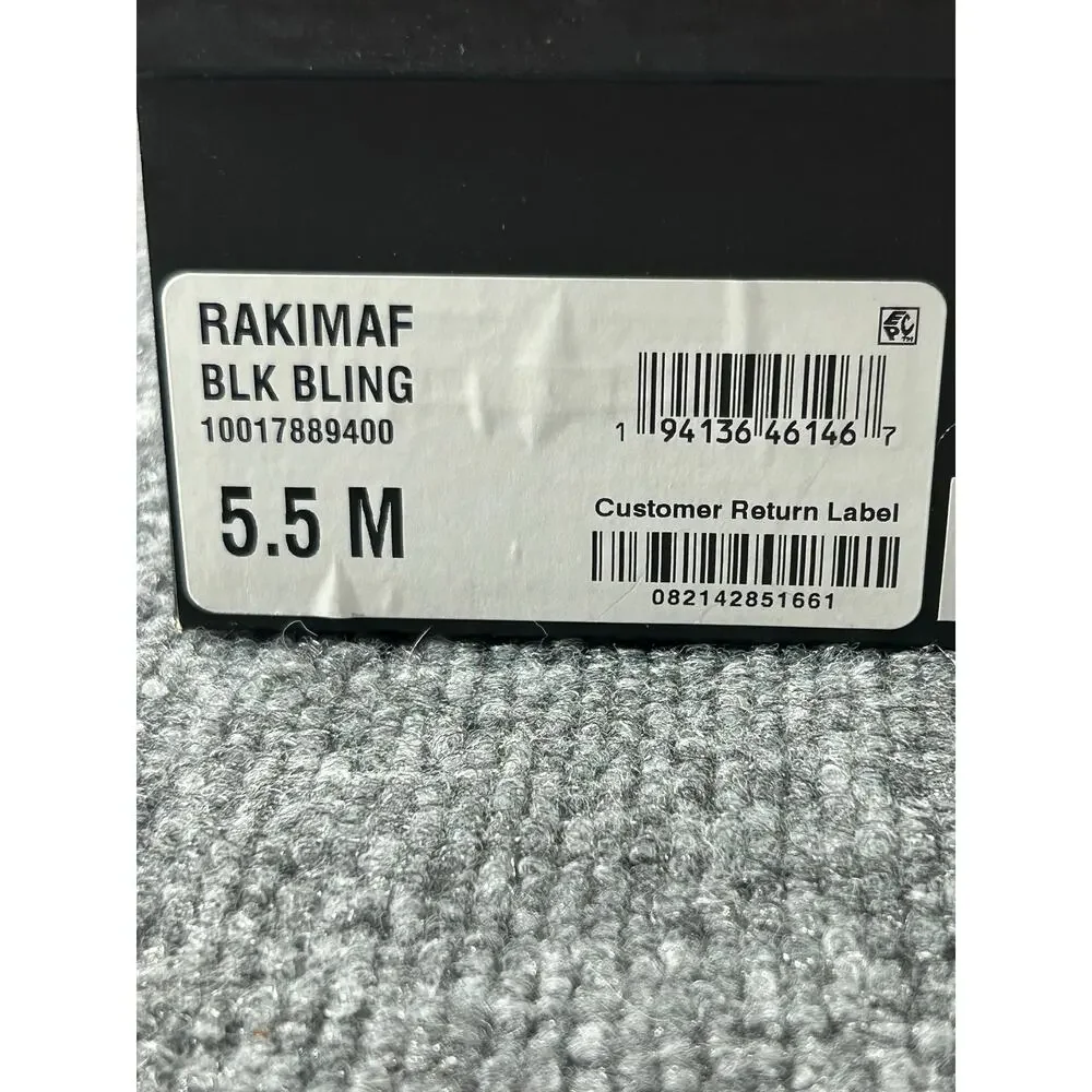 MIA Rakimaf Black Bling Rhinestone Ankle Booties Women's Size 5.5 Stiletto Heel - Picture 10 of 11
